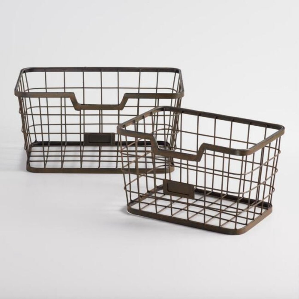 Espresso Wire Baskets (Set of 2)